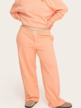 PARKE x Target Women's High-Rise Boxer Sweatpants Peach Orange- NWT
